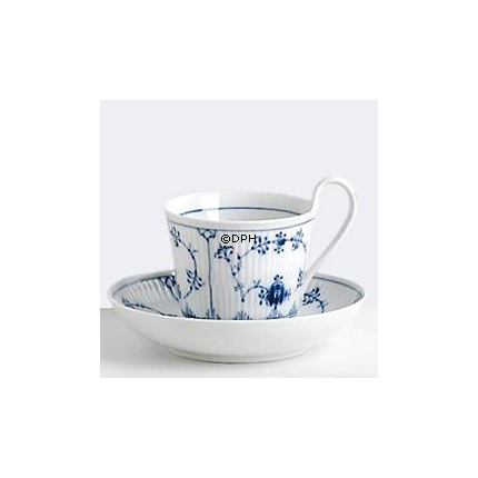 Blue Fluted, Plain, Tea Cup with high handle, capacity 24 cl., Royal Copenhagen