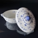 Blue Fluted, Plain,Tureen with lid and saucer, capacity 200 cl., Royal Copenhagen no. 1-214