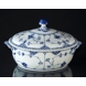 Blue Fluted, Half Lace, Soup Tereen with Cover, capacity 200 cl., Royal Copenhagen