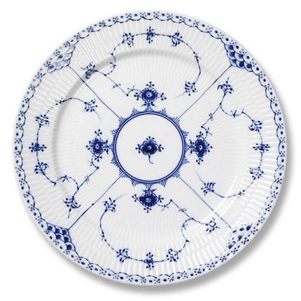 Blue Fluted, Half Lace, plate, Royal Copenhagen 27cm