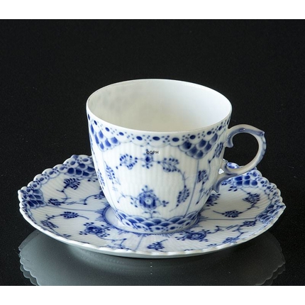 Blue Fluted, Full Lace, Coffee Cup no. 1/1035 or 071, capacity 16 cl., Royal Copenhagen