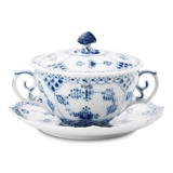 Blue Fluted, Full Lace, Soup cup with Lid, capacity 35 cl., Royal Copenhagen