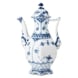 Blue Fluted, Full Lace, Small Coffee Pot no. 1/1030 or 121, capacity 45 cl., Royal Copenhagen