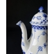 Musselmalet Vollspitze, große Kaffeekanne Nr. 1/1202 oder 126, (1,3 liter) Royal Copenhagen