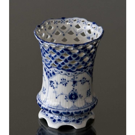 Blue Fluted, Full Lace, Vase no. 1/1016 or 370, Royal Copenhagen