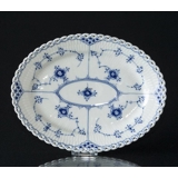 Blue Fluted, Full Lace, oval Serving Dish, Royal Copenhagen 25cm