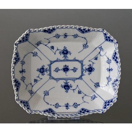 Blue Fluted, Full Lace, Square Bowl no. 1/1143 or 420, Royal Copenhagen 26cm
