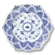 Musselmalet Vollspitze, Teller mit doppelter Spitzenbordüre, Royal Copenhagen 21cm