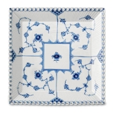 Blue Fluted, Full Lace, dish, square, Royal Copenhagen 14cm