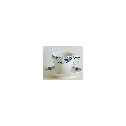 Prinsesse, Blå, Kaffekop og underkop, indhold 14 cl, Royal Copenhagen Kop Ø 7cm underkop Ø 12,5