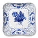 Blaue Blume, geschweift, quadratische Kuchenplatte mit durchbrochenem Rand Nr. 10/1523 oder 419, Royal Copenhagen ø23cm