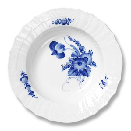 Blå Blomst, svejfet, dyb tallerken 22cm nr. 10/1616 eller 604, Royal Copenhagen