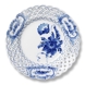 Blå Blomst, svejfet, kagefad med gennemskåret bort nr. 10/1637 eller 636, Royal Copenhagen ø21cm