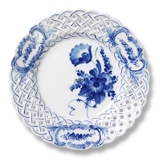 Blue Flower, Curved, Cake Dish with openwork, Royal Copenhagen ø21cm
