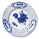 Blå Blomst svejfet kagefad med gennemskåret kant nr. 638, Royal Copenhagen ø24cm