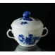 Blue Flower, Braided, large Sugar Bowl, with lid no. 10/8142 or 159, Royal Copenhagen