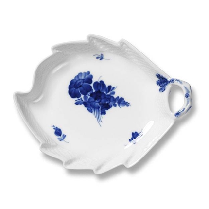 Blå Blomst, flettet, bladformet asiet, lille nr. 10/8001 eller 356, Royal Copenhagen 19cm