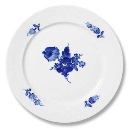 Blå Blomst, flettet, flad tallerken ø23cm nr. 10/8096 eller 623