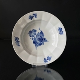 Blå Blomst, kantet, dyb tallerken, Royal Copenhagen 22cm