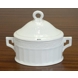 White Fan sugar bowl with lid, capacity 17 cl. Royal Copenhagen Nos. 161 and 160