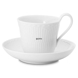 White Half- Lace breakfast cup with high handle no. 089, large, capacity 33 cl