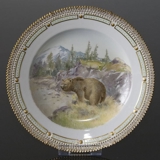 Fauna Danica plate with bear, Royal Copenhagen
