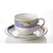 Magnolia, Blue with Gold, expresso Coffee Cup ø 7cm and Saucer  no. 060 + 061,capacity 16 cl, Royal Copenhagen