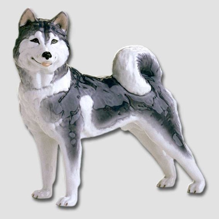 Siberian Husky, Royal Copenhagen dog figurine no. 038