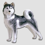 Sibirian Husky, Royal Copenhagen hunde figur nr. 038