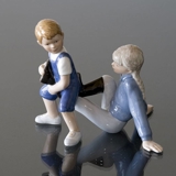 Horseriding, Girl and Boy, Royal Copenhagen figurine