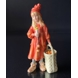 Brita Carl Larsson Figurine, Standing girl with star candle and basket with apples, Royal Copenhagen figurine no. 001