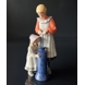 Suzanne & Kersti, Carl Larsson Figur, Piger der kerner smør, Royal Copenhagen figur nr. 004