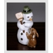Snowman Father with Broom and Hare, Royal Copenhagen winter figurine no. 017