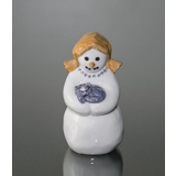 Snowman Mother with Cat, Royal Copenhagen winter figurine