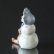Snowman Boy with Teddy, Royal Copenhagen winter figurine no. 019