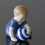 Baby boy with ball, Royal Copenhagen figurine