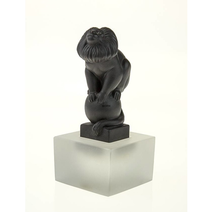 Black Lion Marmoset, Royal Copenhagen monkey figurine no. 069