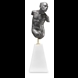 Schwarze Torsoskulptur, Adonis, männlich, Royal Copenhagen Bisquit Figur Nr. 076