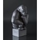 Large black Gorilla Royal Copenhagen monkey figurine no. 084