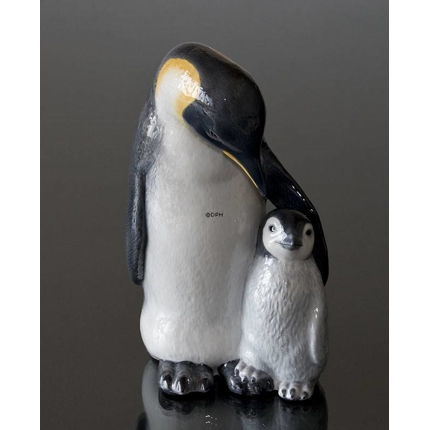 Pingvin med unge, Royal Copenhagen figur nr. 088
