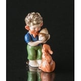 Troll, Little Brother with squirrel/rabbit, Royal Copenhagen figurine