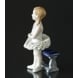 Little ballerina standing ready to dance, Royal Copenhagen figurine no. 137