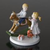 Clara & Peter with Rocking horse, Royal Copenhagen figurine