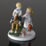 Clara & Peter with Rocking horse, Royal Copenhagen figurine