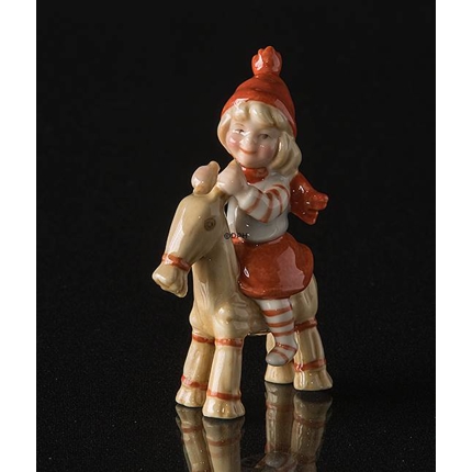 Pixie with billy goat, Royal Copenhagen Christmas figurine no. 180