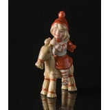 Pixie with billy goat, Royal Copenhagen Christmas figurine