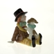 Clown With Dog, Royal Copenhagen figurine from the Mini Circus collection series
