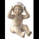 English: "Sitting baby with a swim cap/bonnet, Royal Copenhagen figure no. 247