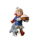 Girl with porridge, Mini Summer and Winter Children, Royal Copenhagen figurine