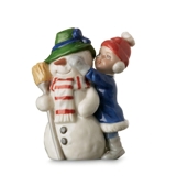 Girl with snowman, Mini Summer and Winter Children, Royal Copenhagen figurine